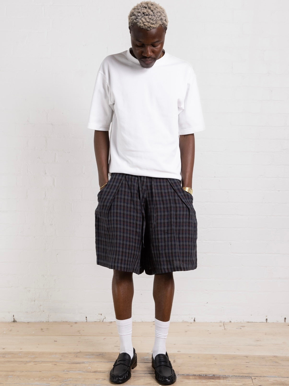 lake short - gingham linen