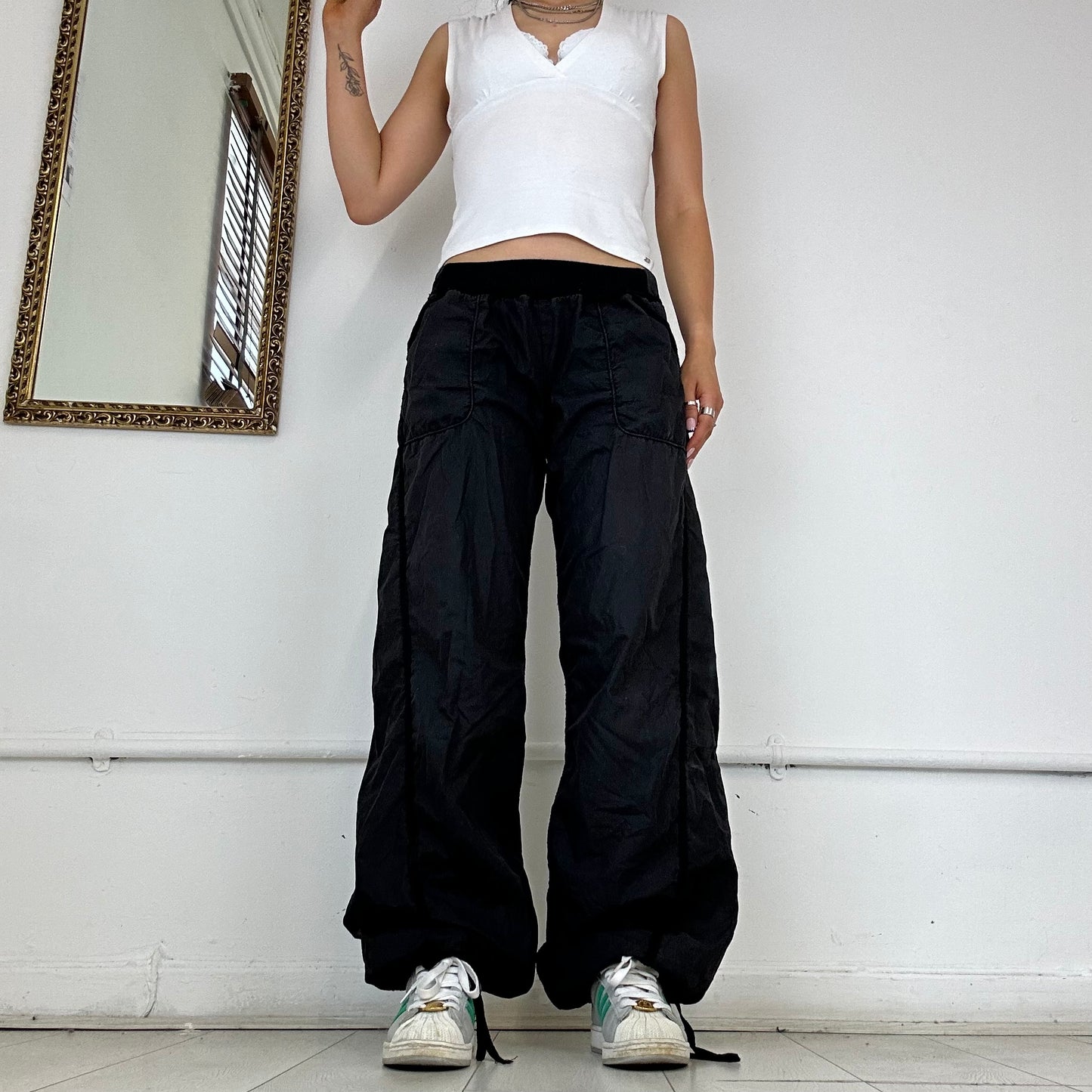 00’s danza baggy black trousers