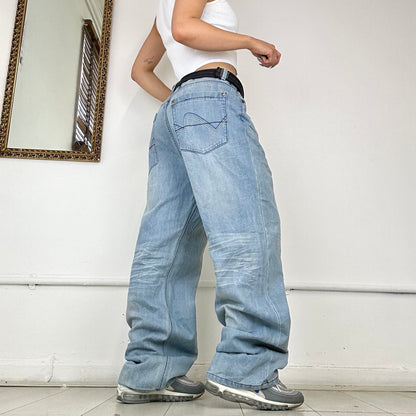 00s light wash baggy jeans