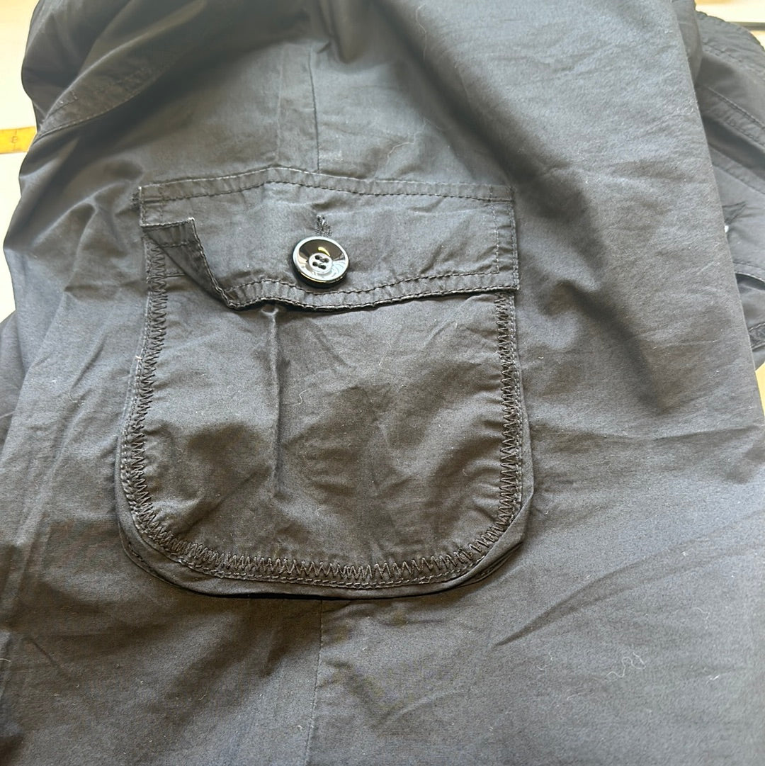 black baggy cargo trousers