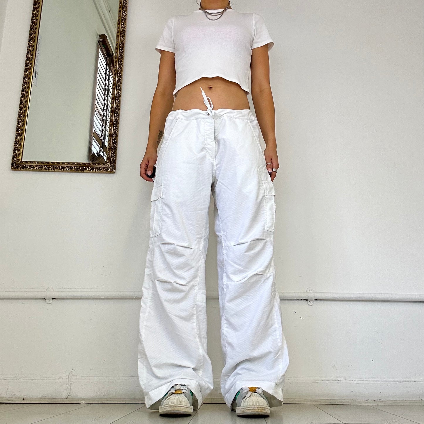 nike white cargo trousers