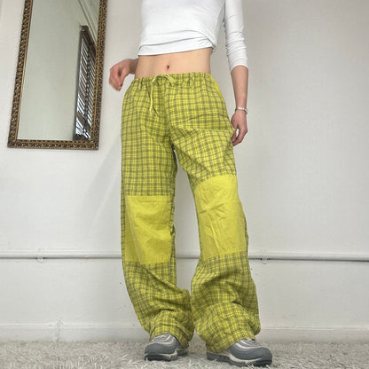 00's checkered cargo trousers