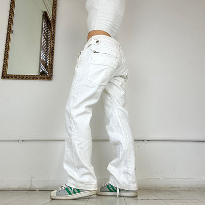 baggy white armani jeans