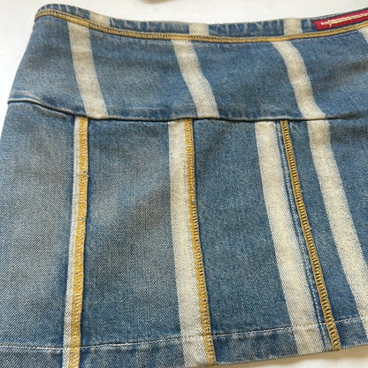 2000's diesel striped mini skirt