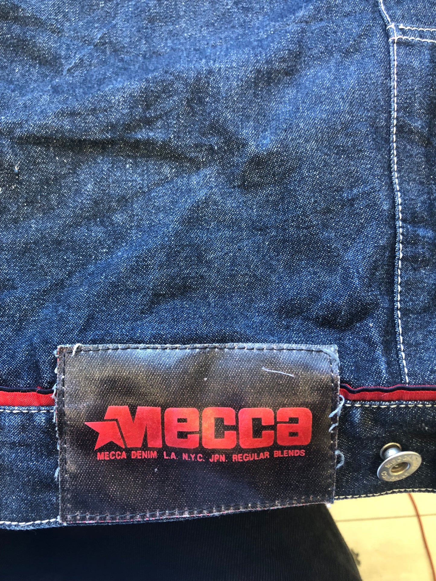 90's dark wash denim jacket by mecca