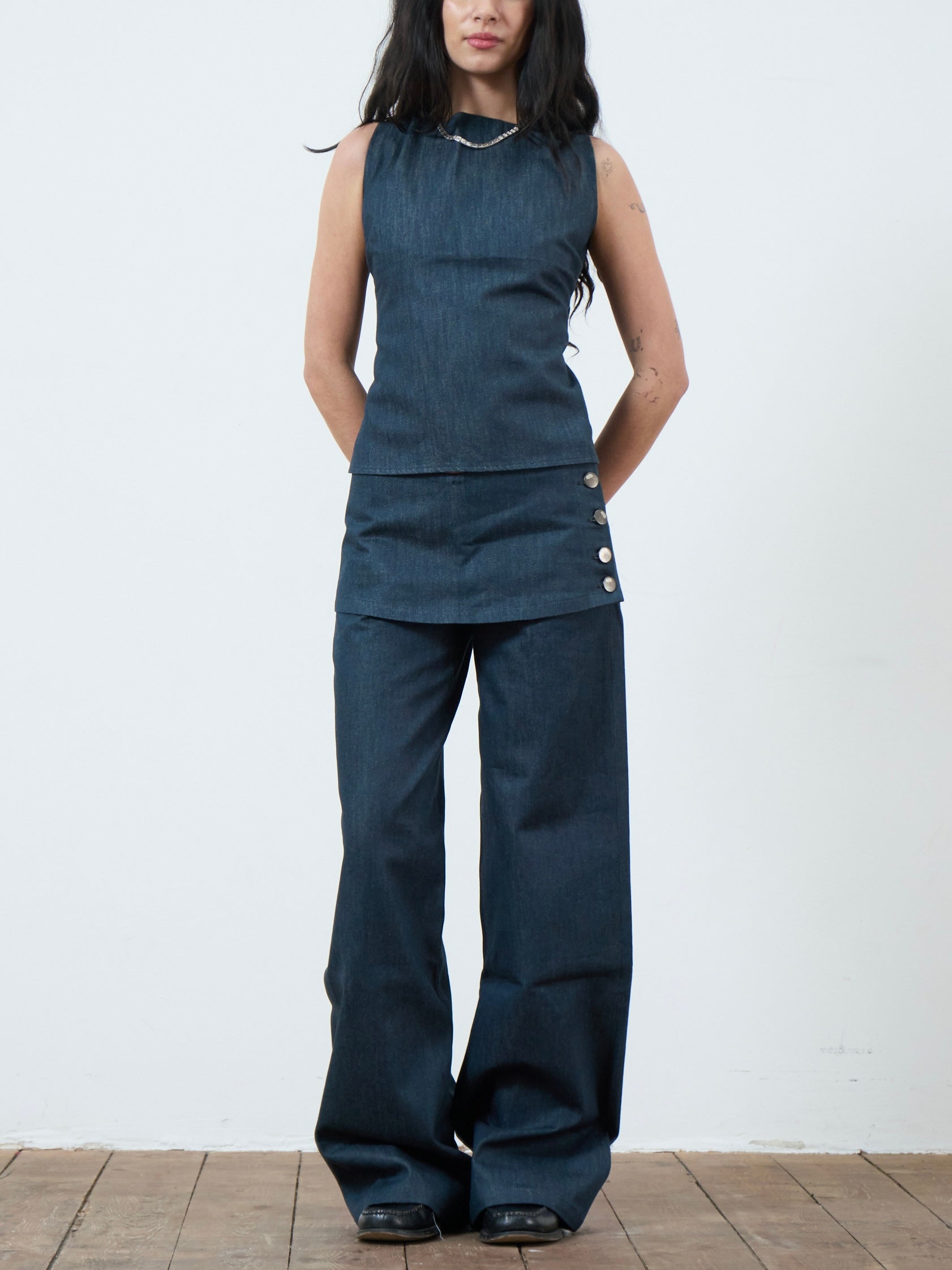 shay trouser - navy denim