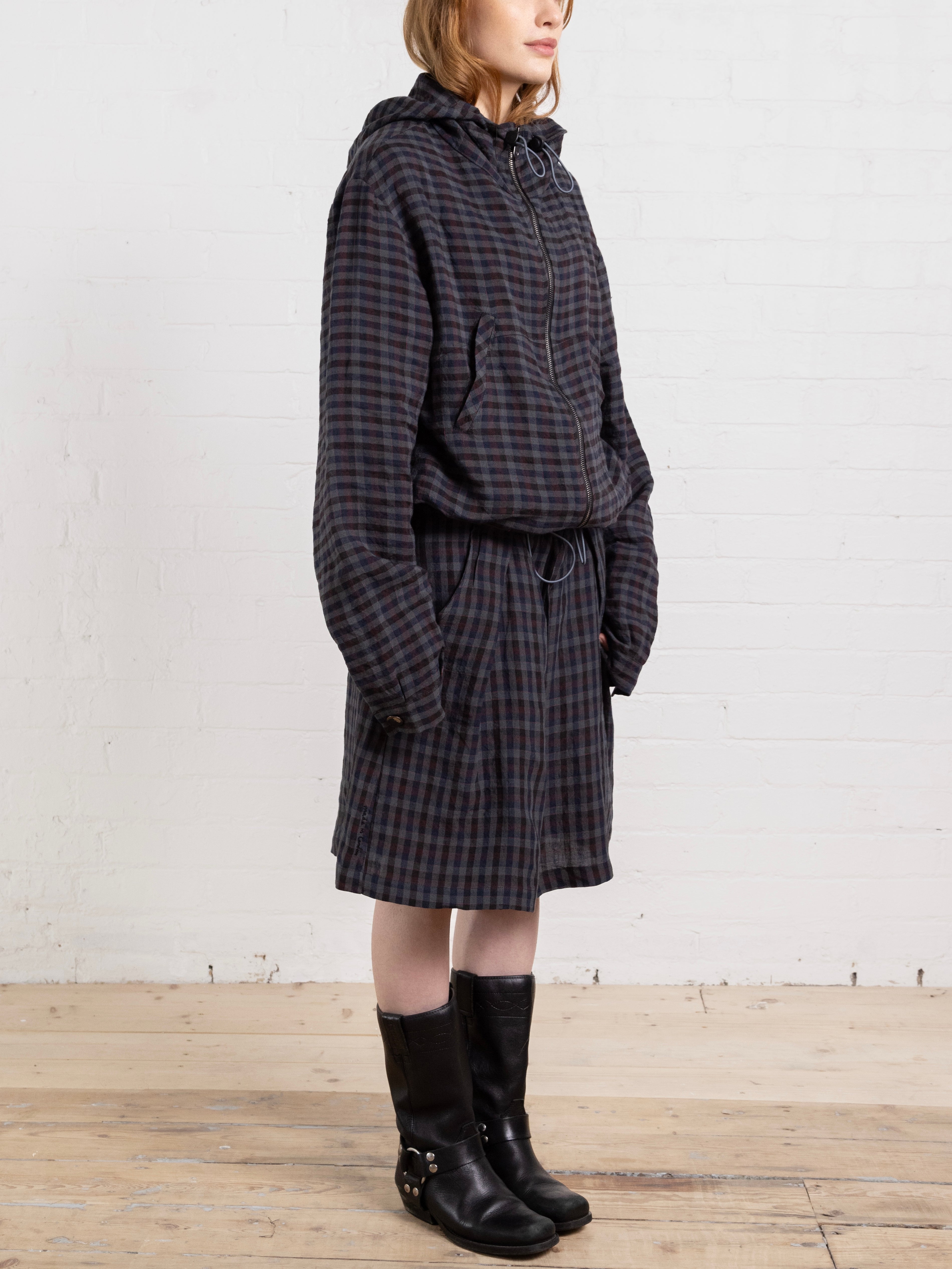 lake short - gingham linen