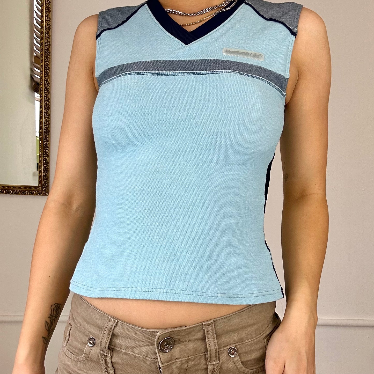 00’s reebok blue tank top