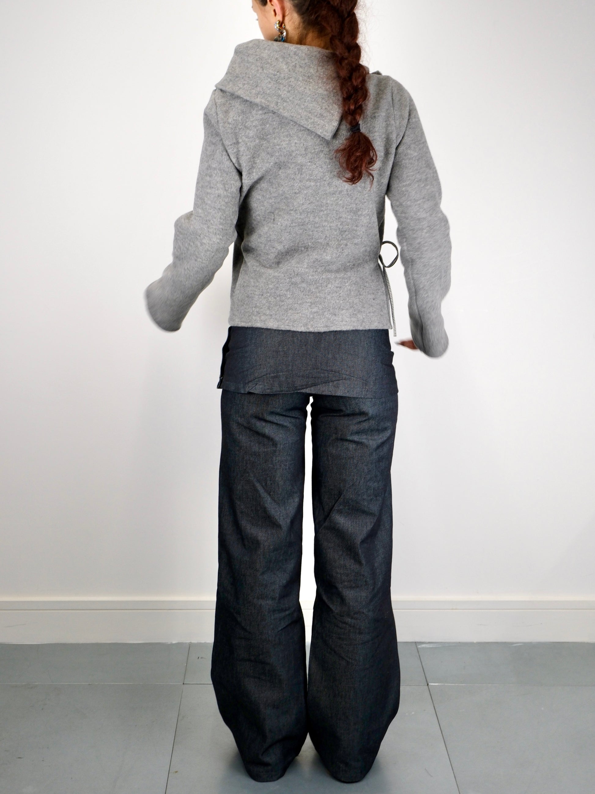 Felix-Cardigan – graue Wolle