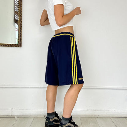 navy & yellow vintage adidas basketball shorts