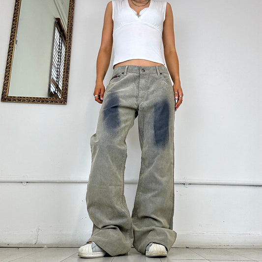 baggy two tone denim jeans