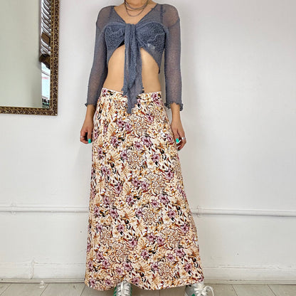 printed maxi skirt