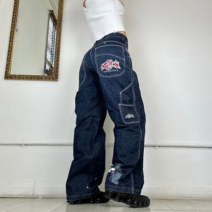 2000's dark wash skate jeans