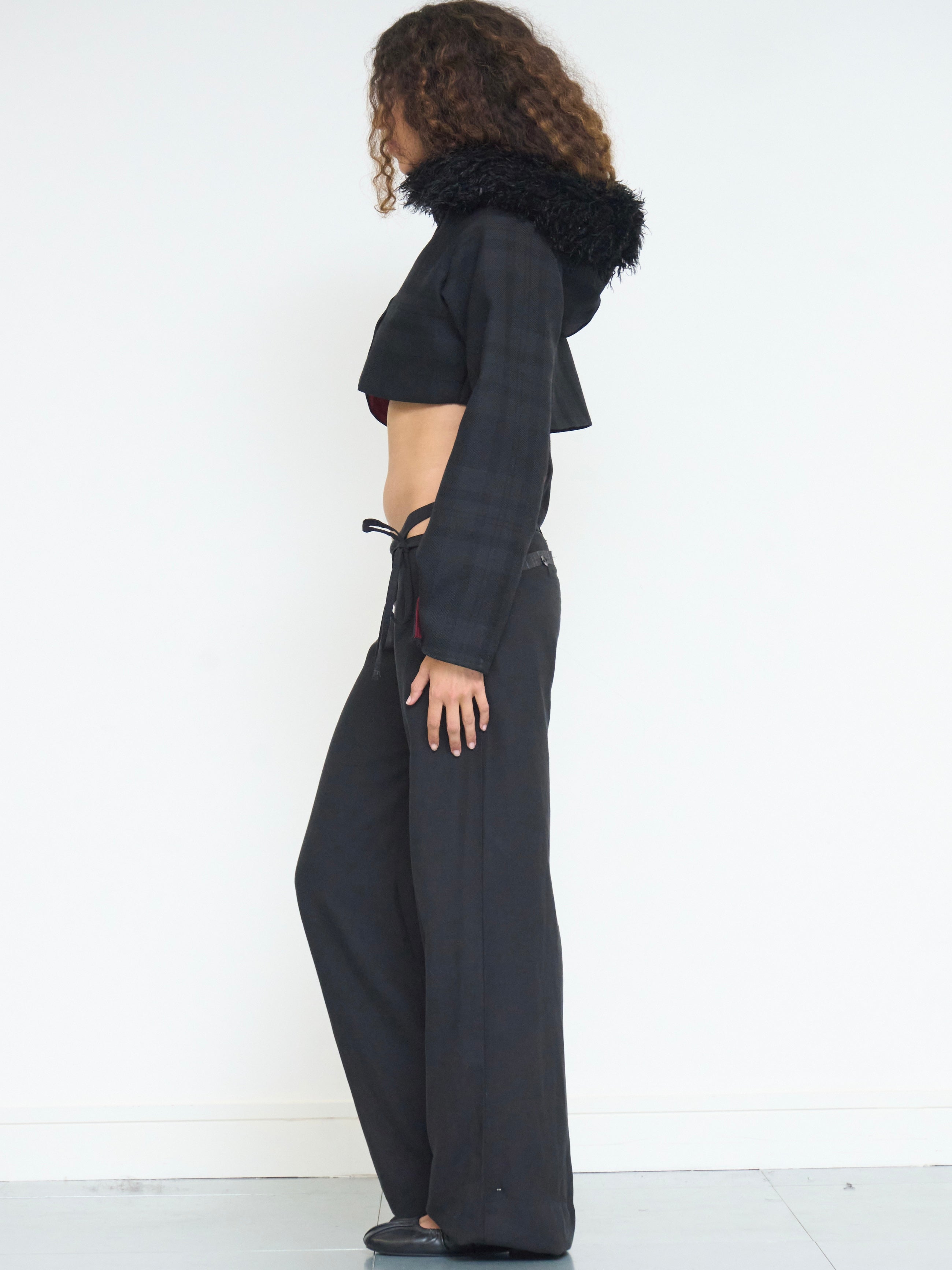 halo bolero jacket - black wool
