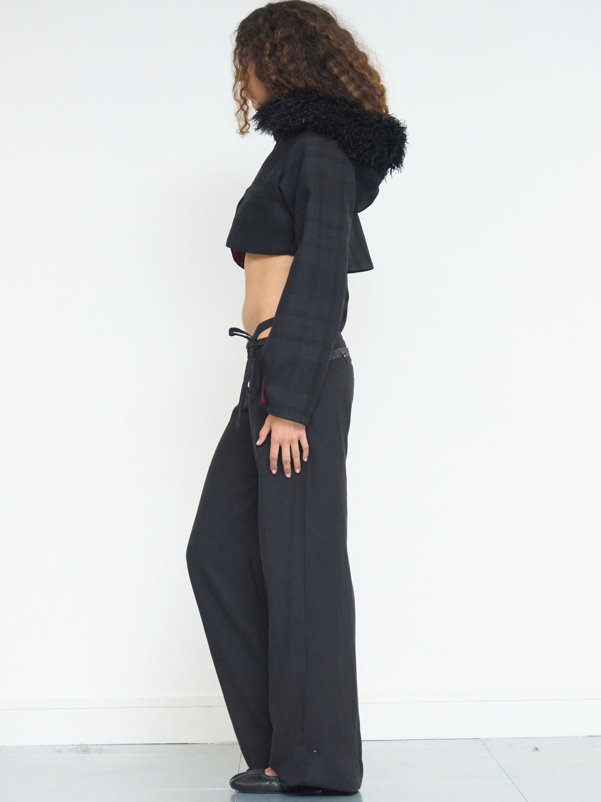 halo bolero jacket - black wool