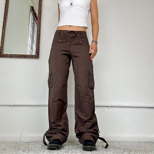 y2k brown cargo trousers