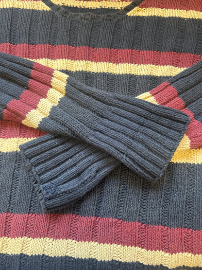 vintage multicolour striped knitted  jumper by ralph lauren