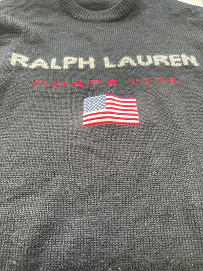 black vintage ralph lauren jumper