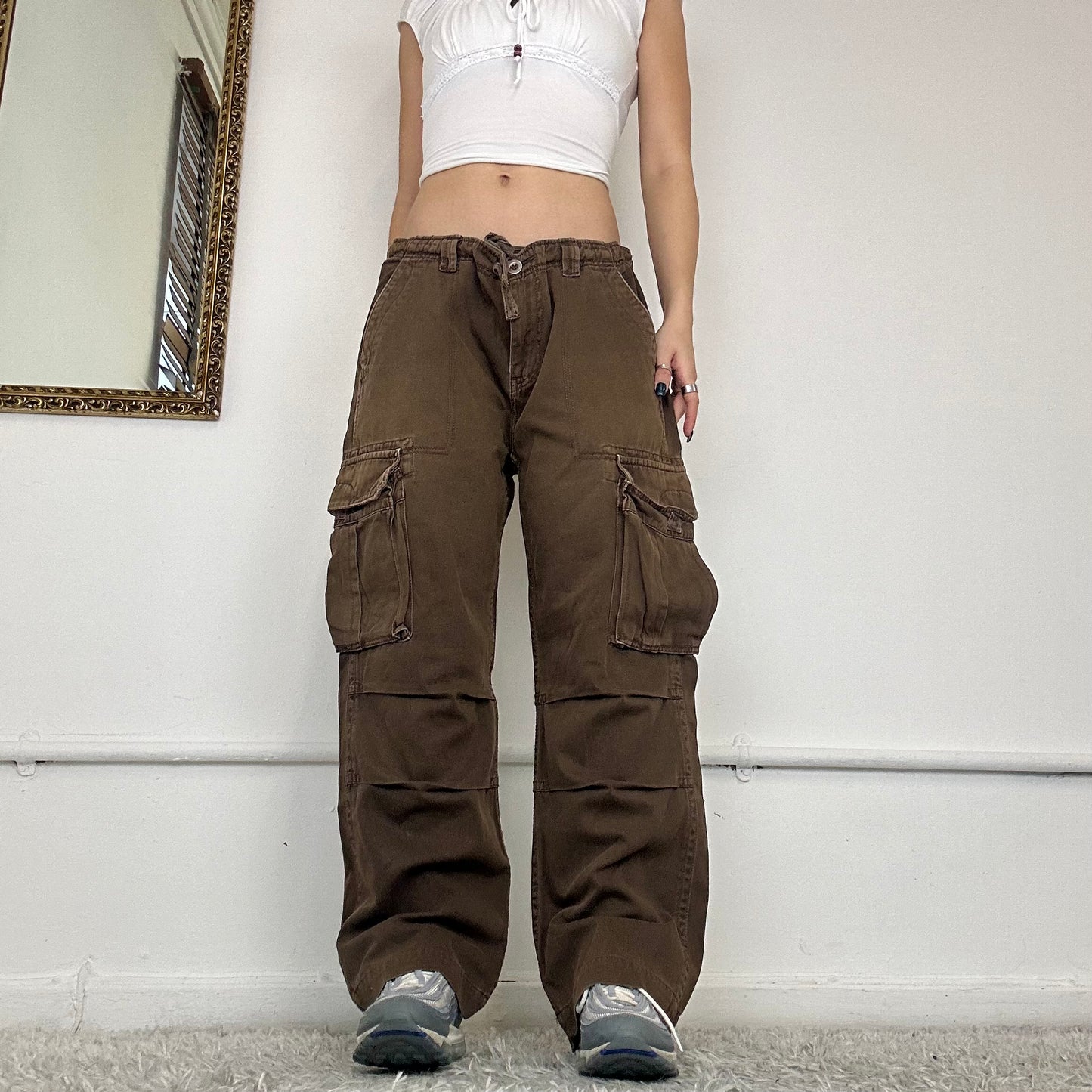 vintage brown cargo trousers