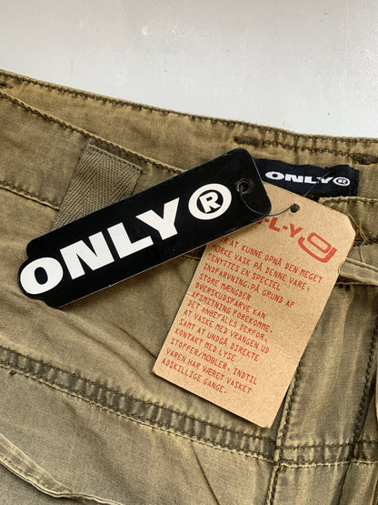 khaki deadstock cargo trousers by only