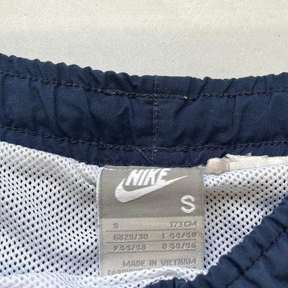 vintage navy nike track shorts