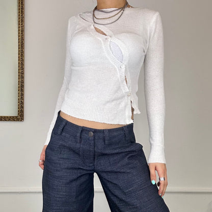 00's knitted asymmetric top