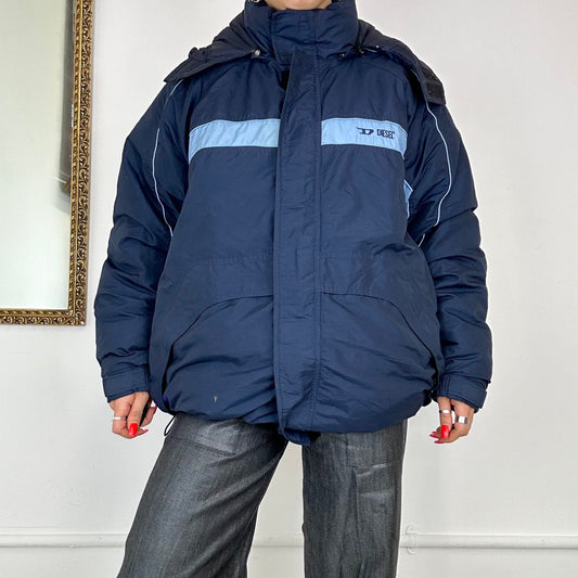 reversible diesel puffer jacket