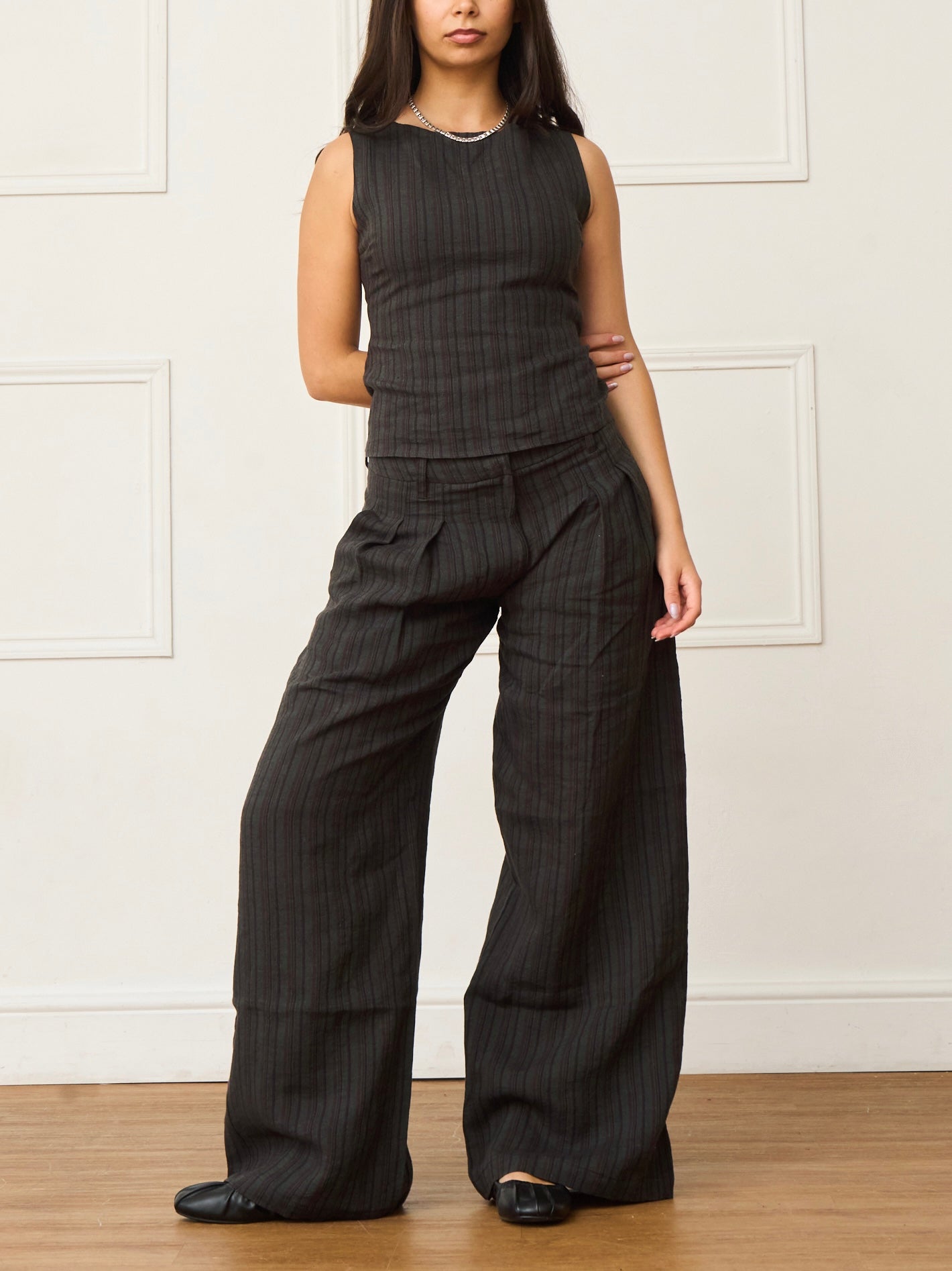 parker trouser - cinder linen