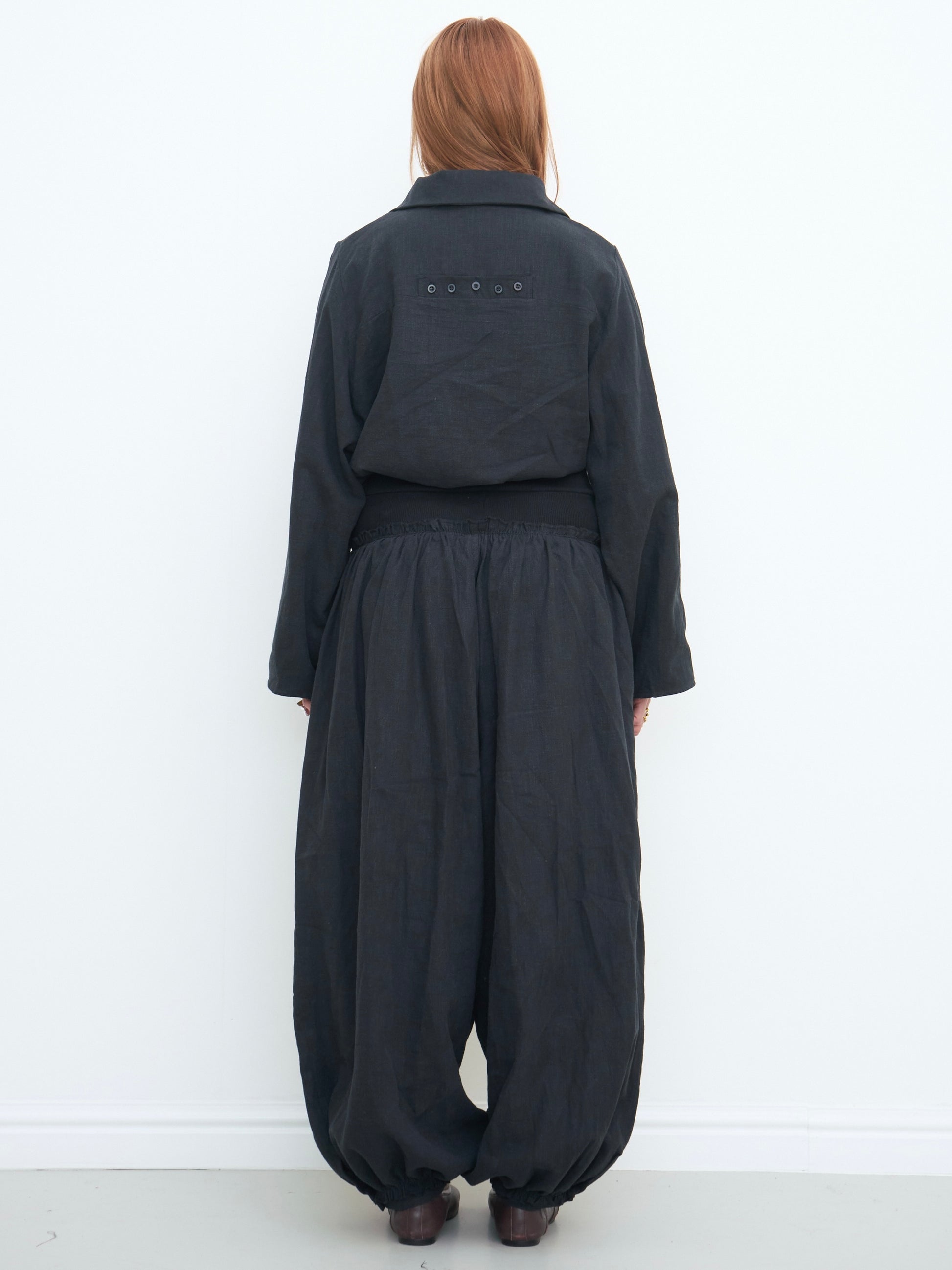 noa jacket - black linen