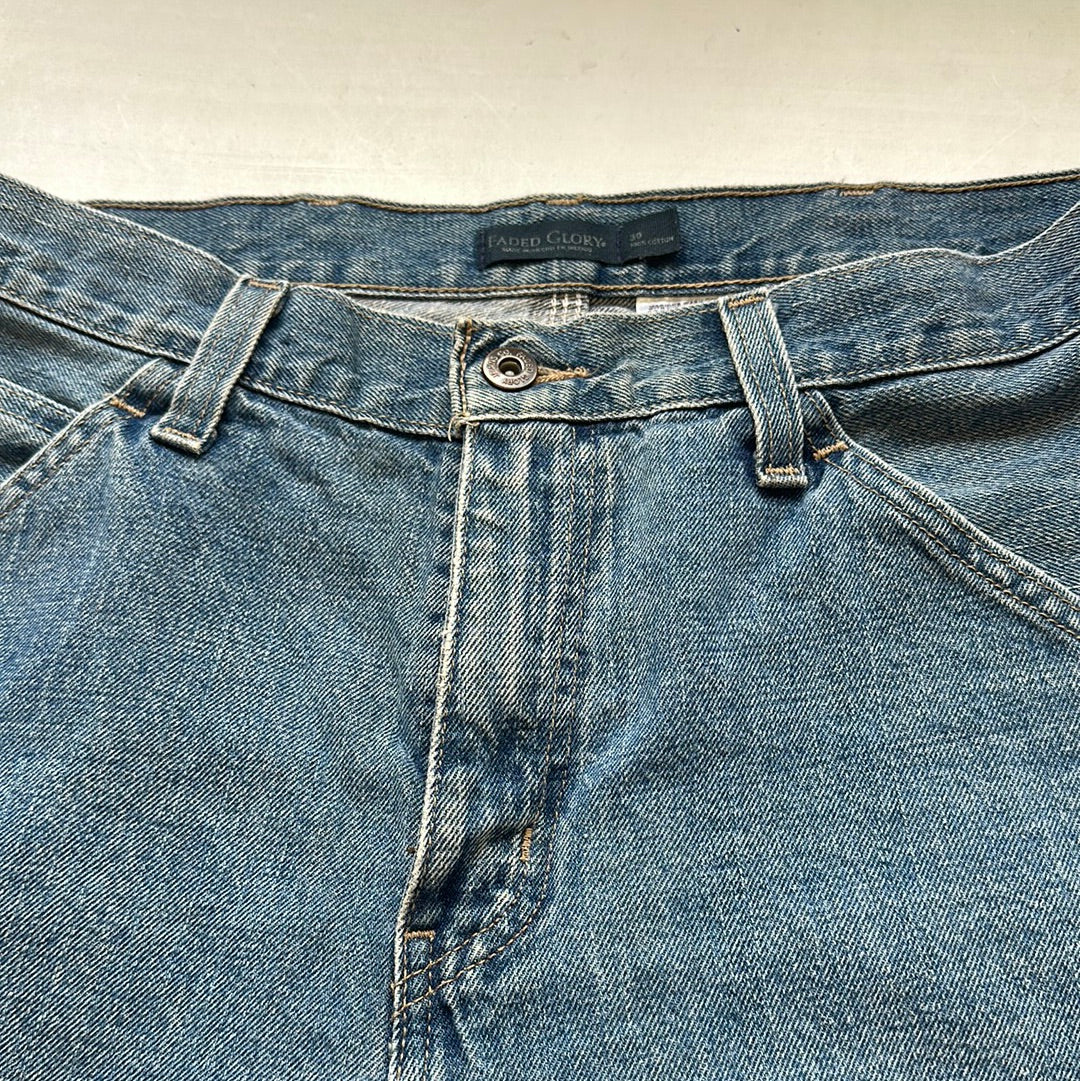 denim cargo shorts