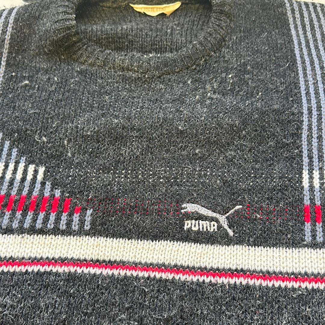 vintage wool puma knit jumper