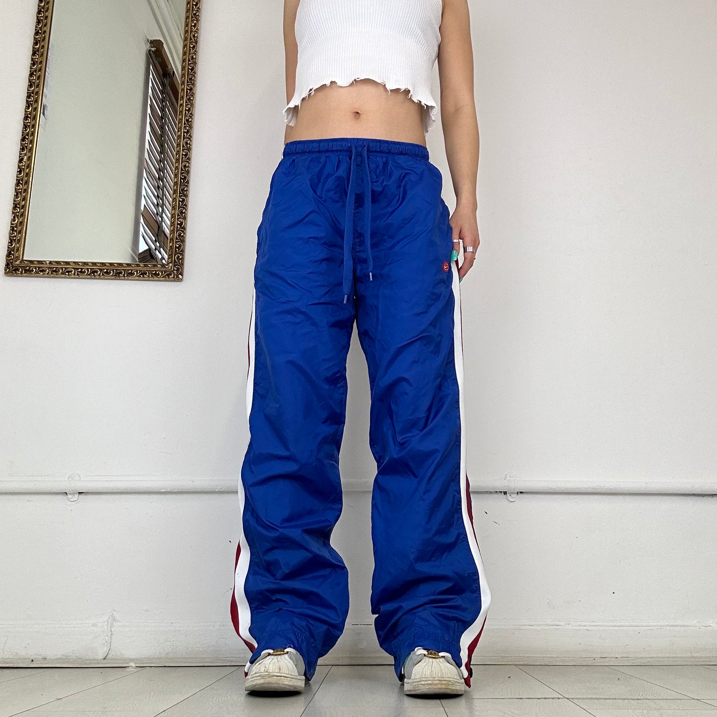 blue vintage nike joggers