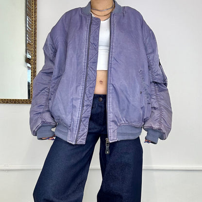 90s lilac bomber jacket