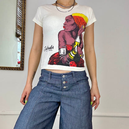 graphic print top by casa das camisetas