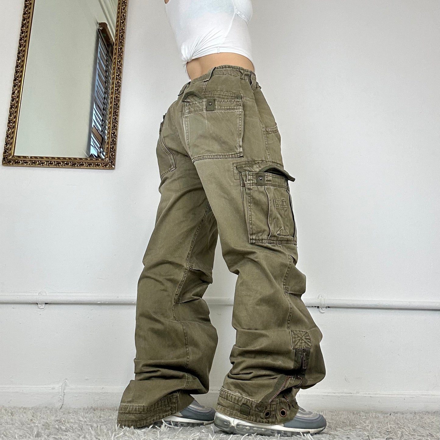 00s wide leg cargo trousers