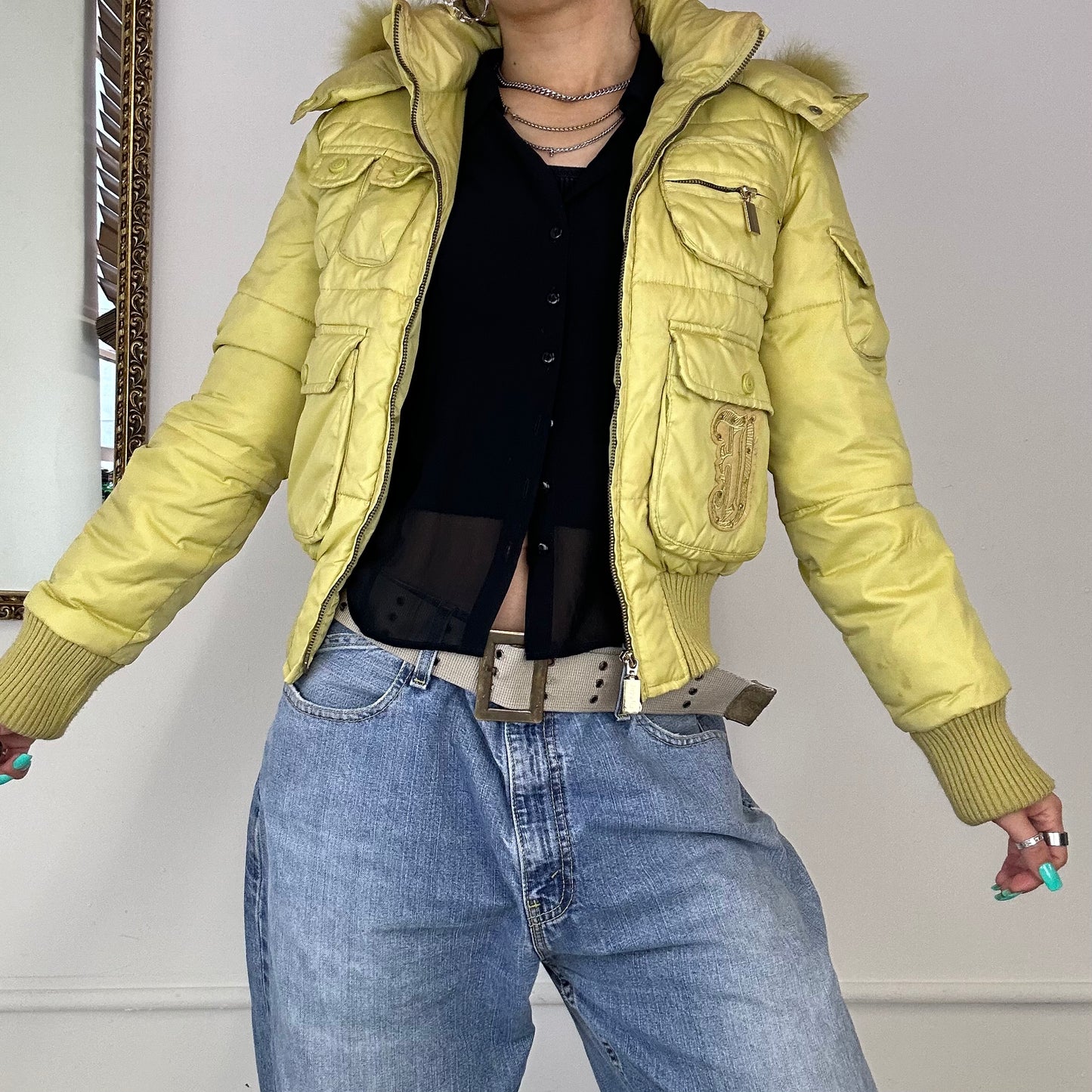 2000's puffer bomber jacket