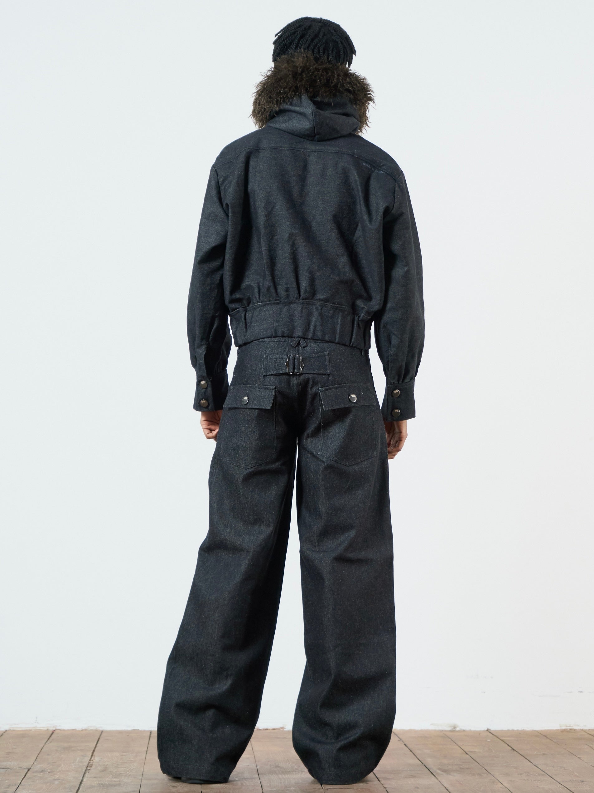 slouch jean - dark grey denim