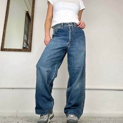 wide leg cargo jeans