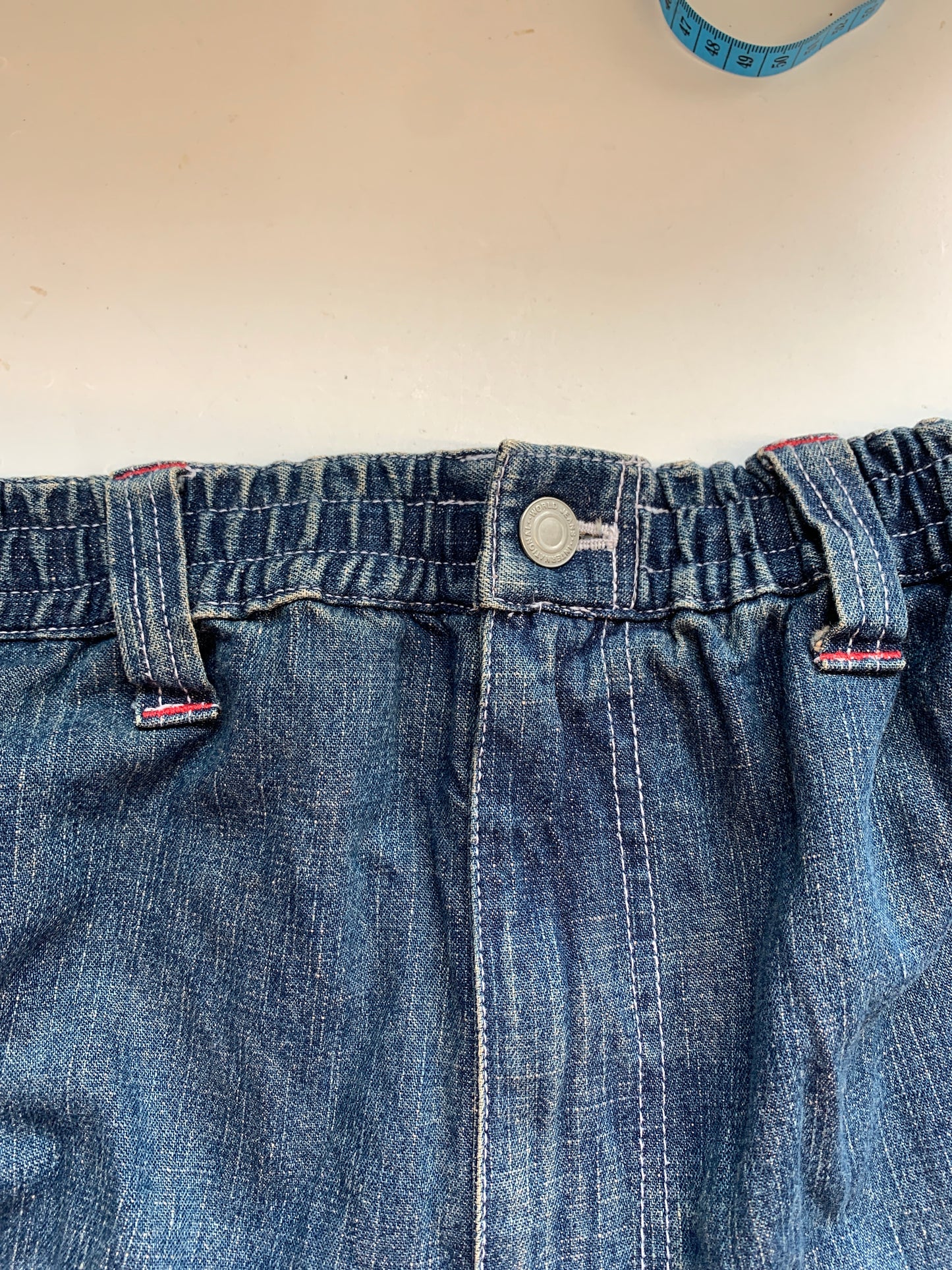 vintage dark wash cargo jeans