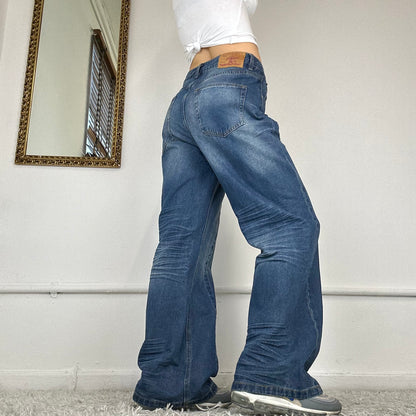 00s wide leg baggy cargo jeans