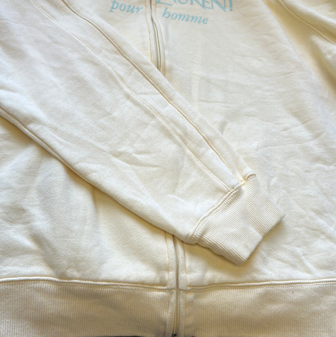 yellow yves saint laurent zip up jumper