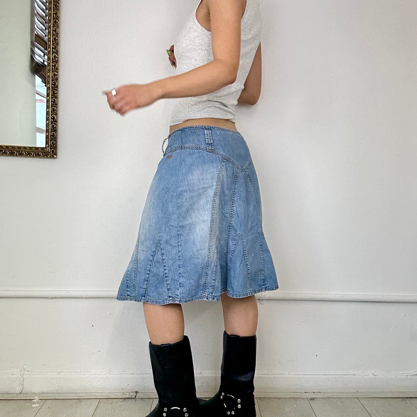 Espirit midi denim skirt