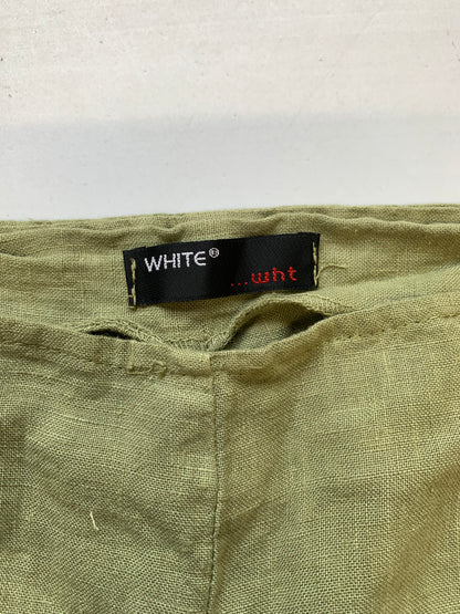 2000's green linen trousers