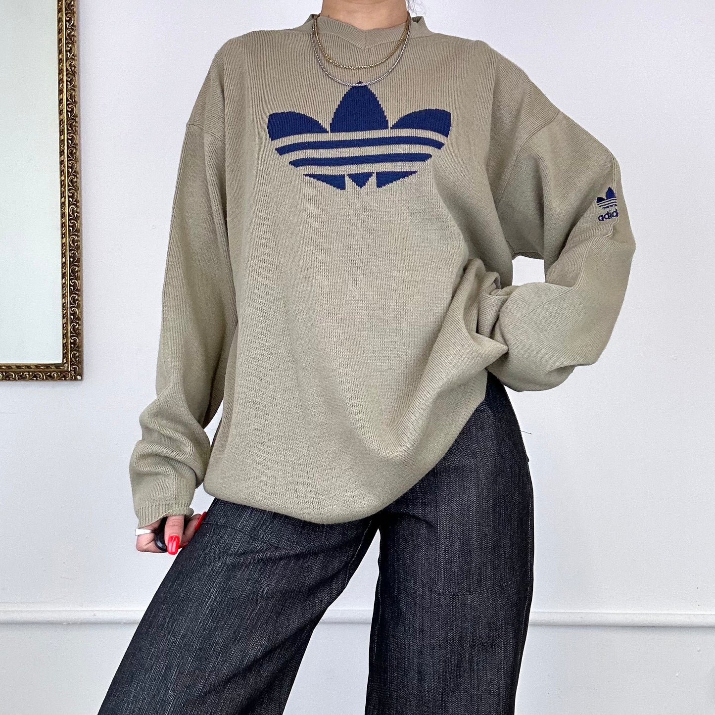 vintage adidas knitted jumper