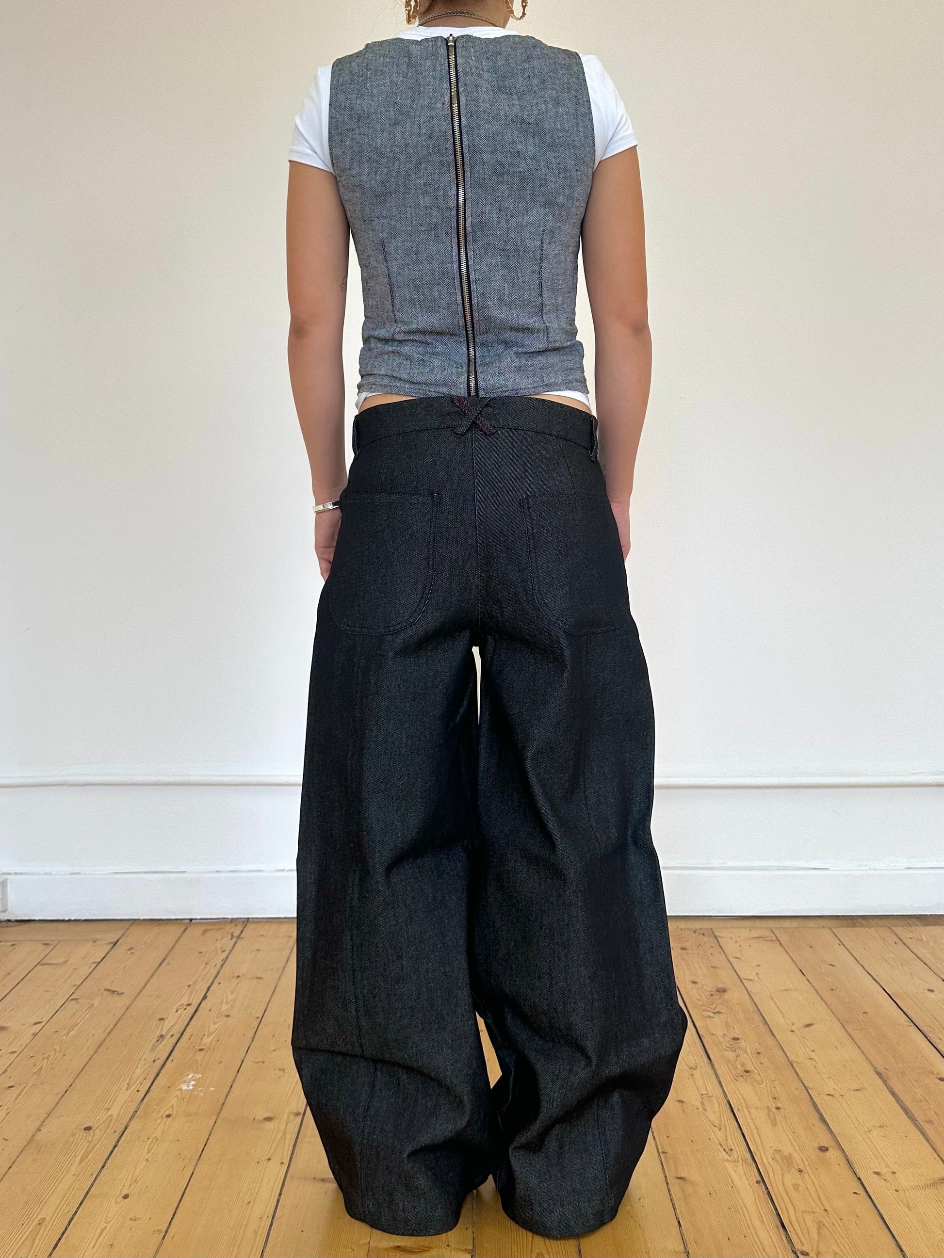 skater jean - dark grey denim