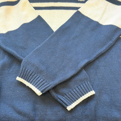 vintage navy lacoste knitted jumper