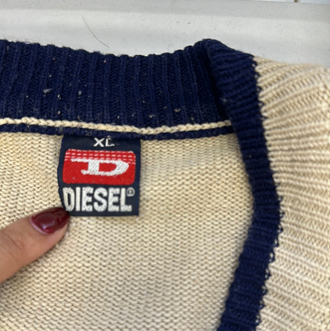 vintage cream diesel knit jumper