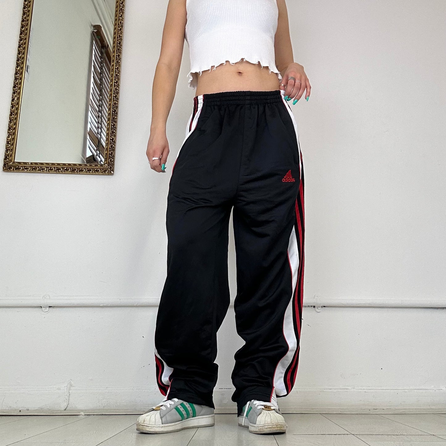 vintage adidas popper joggers