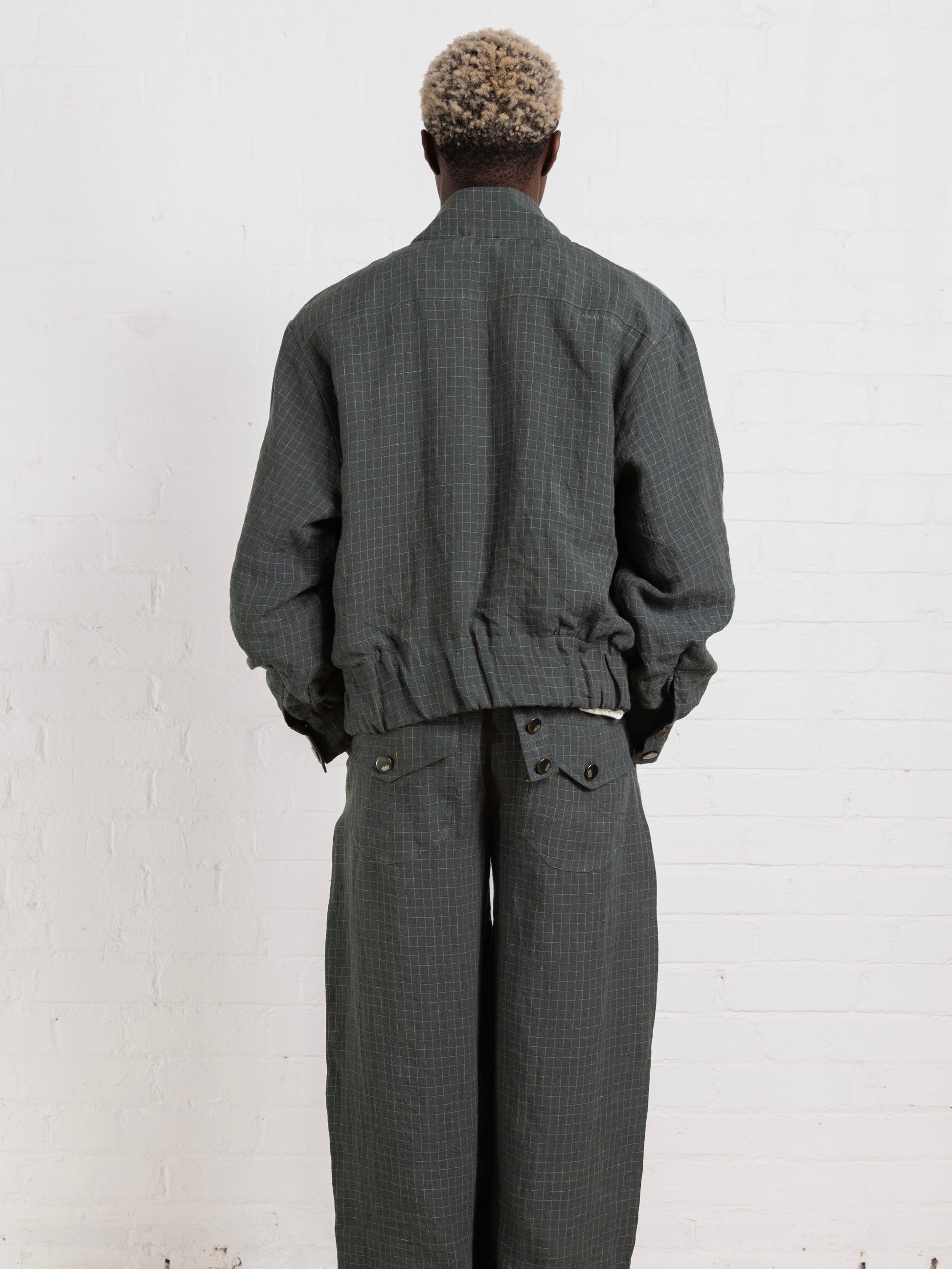 slouch jacket - fern linen