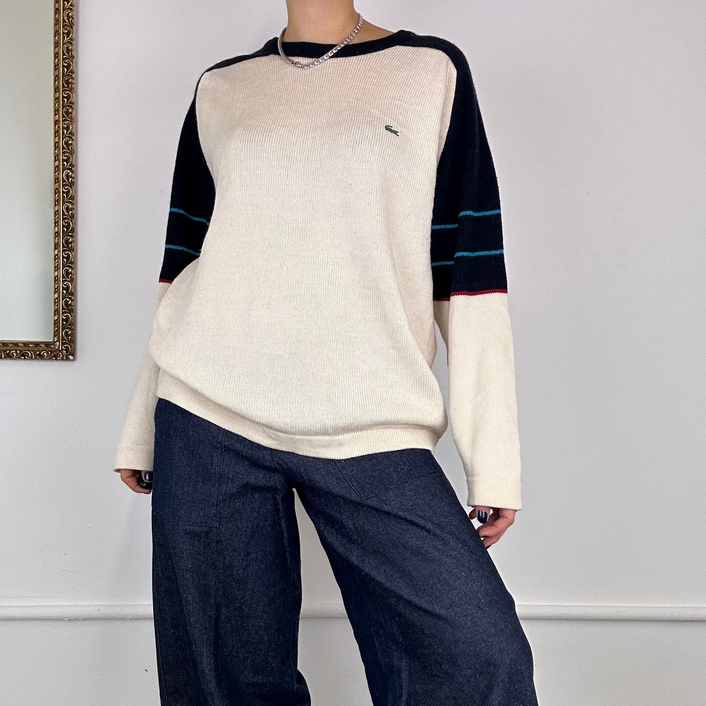 lacoste 90's knitted jumper